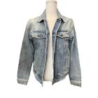 Old Navy Distressed Jean Jacket - Full Button Down - Oversized - Size Small