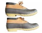 Mens Bean Boots by L.L BEAN Gumshoe Brown Mud Rain Duck Boots Size 10 HM