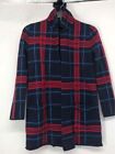 Talbots Womens Multicolor Plaid Wool Long Sleeve Open Front Jacket Size Small