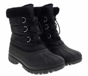 Chooka Size 8 M Women's Water-Repellent Cold Weather Snow Boots Black NEW