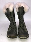 Sorel Womens Cozy Cate NL2363-213 Green Leather Lace Up Mid-Calf Snow Boots 8