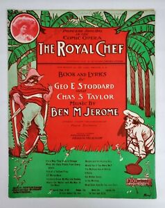 New ListingTale of Tailless Frog Sheet Music Piano 1904 Comic Opera Royal Chef Antique Vtg