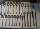 REVELATION SILVERPLATE LOT OF 25 PIECES TEASPOONS, SERVING SPOONS, KNIVES, FORKS