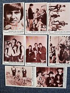 MONKEES trading card lot. 8 card lot. 1966, Raybert Productions.