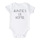 Auntie's Lil Homie Baby Onesie® Cute Aunt Bodysuit for Baby Shower Gift