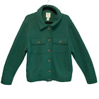 Joie Wool Blend Button Front Coat Women's Sz 1X Green Square Pockets Cozy