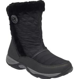 Easy Spirit Womens Exposure 2 Black Snow Winter Boots 8.5 Medium (B,M)  7301