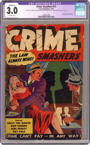 Crime Smashers #13 CGC 3.0 RESTORED 1952 4380421005