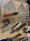 Craftsman Tool Lot Of 61 Ratchets Wrenchs Sockets Drill Bit Set 1/4” 3/8” 1/2”
