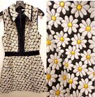 Alice + Olivia Ellis Daisy Floral Zip Front Collared Dress Size 6 NWOT