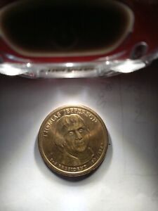 1$ THOMAS JEFFERSON 3RD President (1801-1809) 2007 (D) US One Dollar Coin