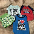 Dog Clothes Lot Of 4 - Size XS - 3 T-Shirts & Harness