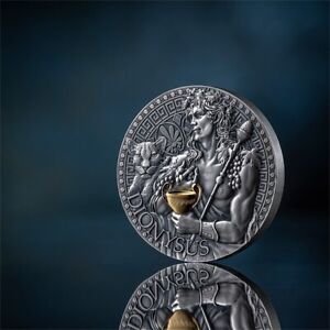 Dionysus The Great Greek Mythology 1 oz Antique finish Silver Coin Cameroon 2024
