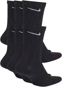 Nike Men's Everyday Cushion Crew Socks Black/White Size M