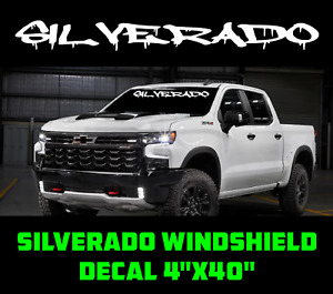 Chevrolet SILVERADO Windshield Graphic Decal Sticker Vehicle Chevy Graffiti USDM