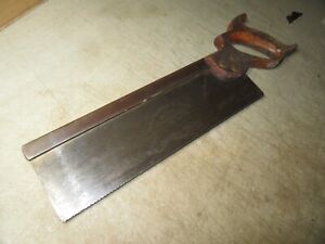 Vintage 12'' Cincinati Saw Company user backsaw 15 TPI good tool to restore