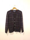 Polo Ralph Lauren Mens Button Cardigan Sweater Cashmere M As Is Navy Windowpane
