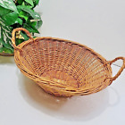 Vintage Wicker Small Oval Laundry Basket with Handles, For Baby/Doll Clothes