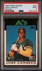 JOSE CANSECO 1986 Topps Tiffany TRADED #20T PSA 9 MINT