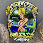 Kitty Hawk Blonde from Lost Colony Brewery Tin Tacker Metal Beer Sign