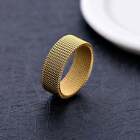 Men & Women's Solid 18K Gold Filled Hypo-Allergenic Mesh Band, Ring Size 8 P241