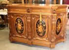 Pottier and Stymus Attributed Circassian Walnut Inlaid Credenza Sideboard