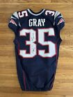 2014 Jonas Gray  Game Worn Game Used Navy New England Patriots Jersey Pats COA