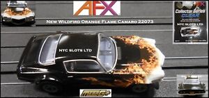 AFX Wildfire Camaro Orange & White Flame Mega G + Also Fits Auto World 22073
