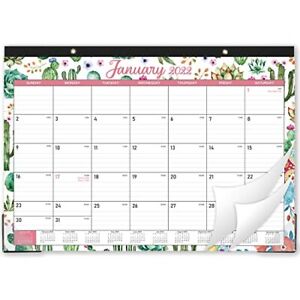 2022-2023 Desk Calendar - Desk Calendar 2022-2023 Cover 18 Months Large Pink