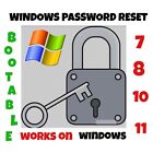 Windows Password Reset Recovery USB for Windows 7, 8, 10, 11 32/64bit, Bootable