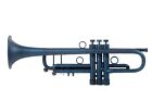 Blue BACH Stradivarius 37 Trumpet customized by KGUmusic. Custom trumpet Bach