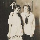 New ListingVintage Snapshot Photo Two Women Long Hair Affectionate Pose 1920s Photograph
