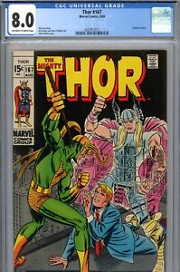 Thor #167 CGC GRADED 8.0 -Galactus cameo - Loki cover - Romita cover - Kirby art