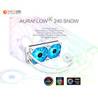 Liquid CPU Cooler White 240mm RGB AURA All-In-One Water Cooling Radiator System
