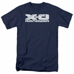 X-O Manowar Logo T Shirt Mens Licensed Saana Valiant Comics Tee Navy