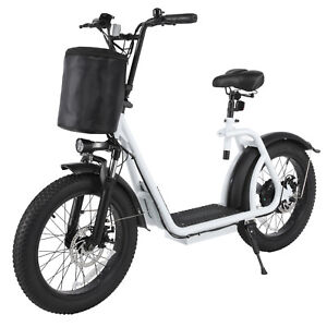 Peak 819W Adult Electric Scooter 500Wh Battery Ebike 20 MPH Off-Road E Scooter