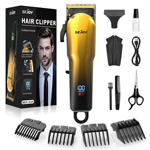 SEJOY Gold hair clippers Push Clipper Adjustable Head with Limit Comb trimmer