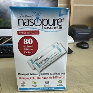 Nasopure NASAL WASH System 80 sinus rinse Packets REFILL value size EXP: 08/2027