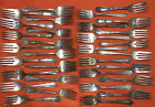 30 Pc MEAT / CAKE SERVING FORKS Antique to Vintage Silverplate Mix