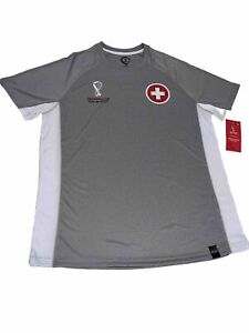 Fifa World Cup 2022 Switzerland Jersey Qatar Gray And White Official Licensed