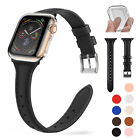 Slim Leather Band Strap + TPU Case for Apple Watch Series 8 7 6 38/42mm 41/45mm