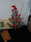 Vintage Aluminum Christmas Tree Wall Sconce K4000 w/ Satin Red Apples RARE (C290
