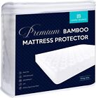 Mattress Protector Bamboo Hypoallergenic Waterproof Mattress Cover Lusso Bianco