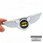 Chrome Black Wing Badge Batman Dark Knight Bat Car Front Grille Emblem Universal (For: Nissan)