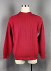 BILL BLASS Vintage Sweater Mens L Red Cable Knit Pullover Long Sleeve Cotton USA