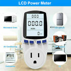 LCD Power Watt Meter Plug Consumption Electricity Usage Energy Amps Volt Monitor