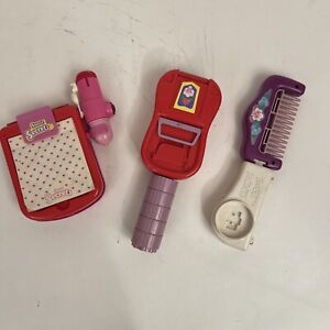 Lot Of Three Galoob Vintage Sweet Secrets Play Sets; Pad With Pen Two Combs