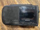 Sony Watchman Portable Analog LCD Color TV FDL-380 Vintage WORKS - No Signal