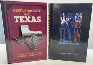 2 TEXAS COOKBOOK Lot: The Official Texas Cookbook & Best of the Best from Texas