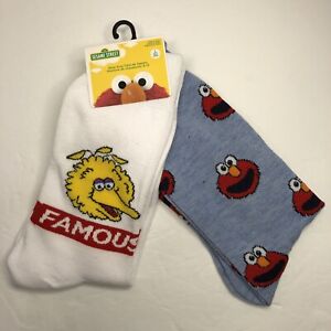 Sesame Street Crew Socks Big Bird & Elmo 2-Pair